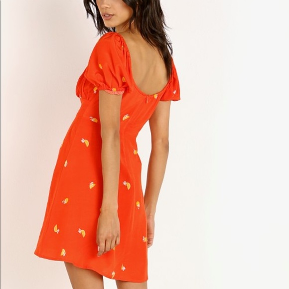 Astr The Label Nancy Dress - Atomic Orange - Picture 4 of 16